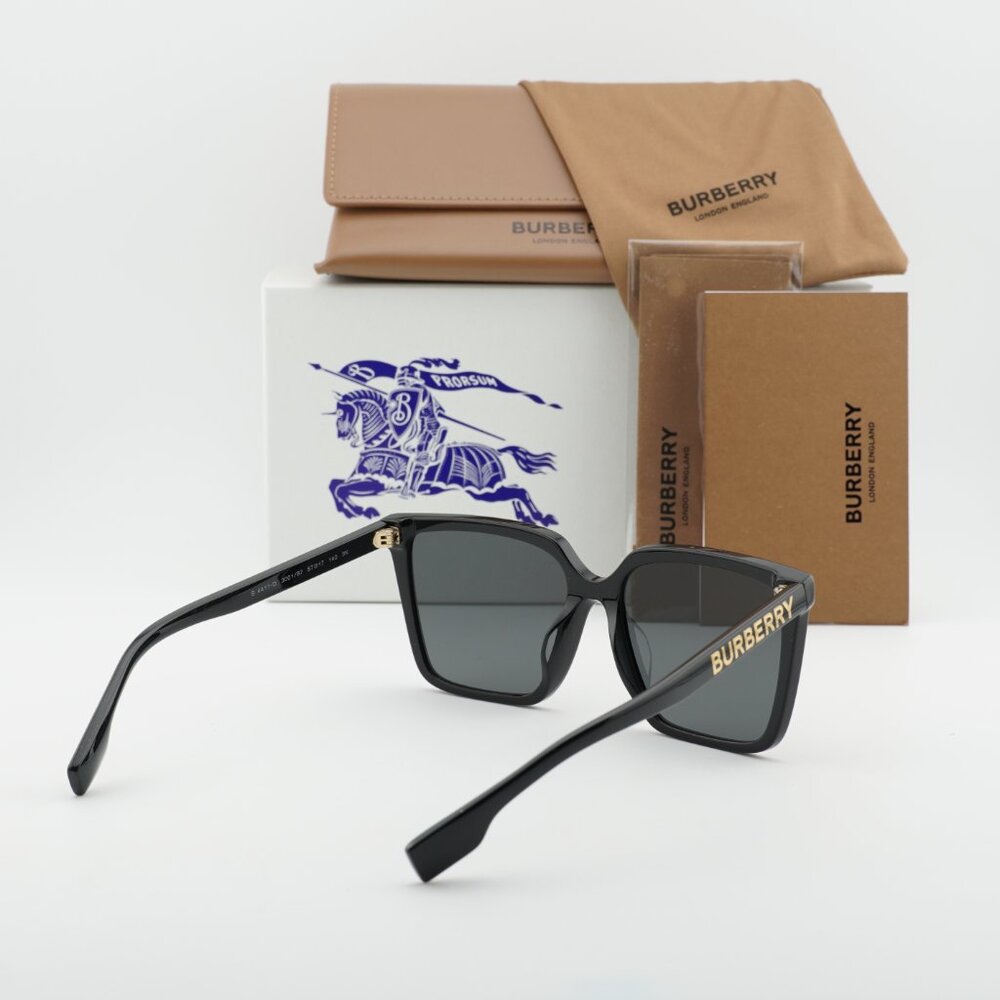 Burberry BE4411D 300187 Square Sunglasses - Black/Grey - Picture 11 of 11